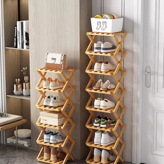 📢📢50% OFF !! ⏰Durable Foldable Bamboo Shoe Rack