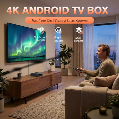🔥📺 Big Promotion!⏳4K Android TV Box with 2.4G/5G WiFi and BT 5.0