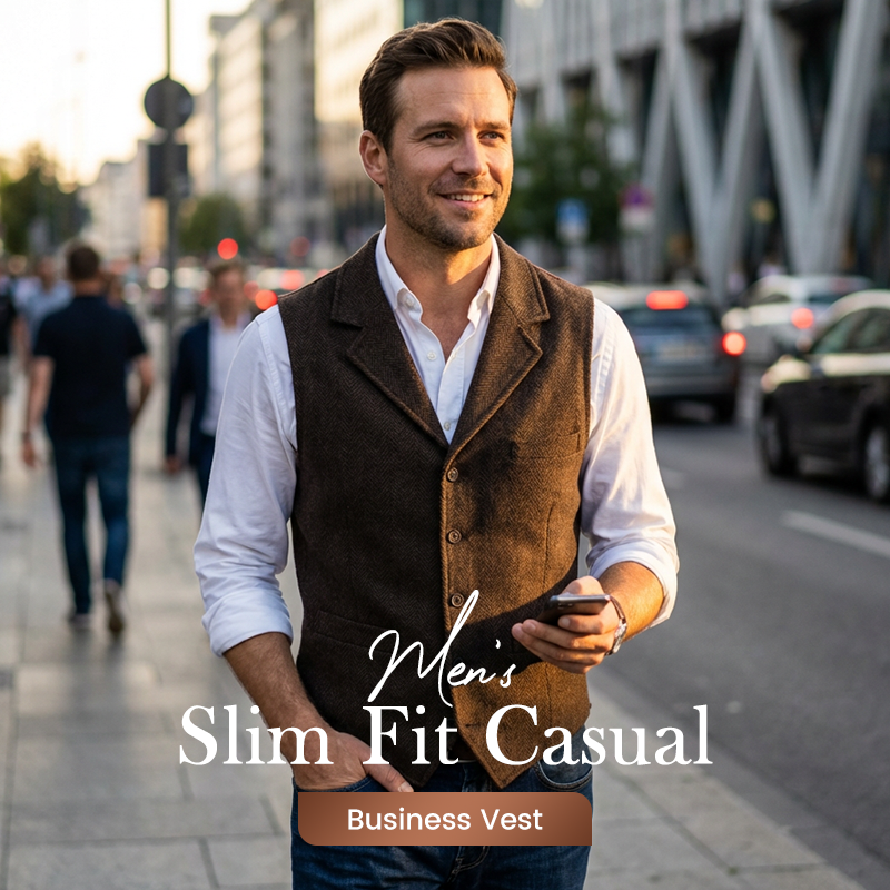 📢📢49% OFF!! ⏰💥Men's Slim Fit Casual Business Vest
