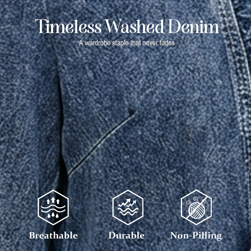 🧥 50% OFF NOW!! 🌸 Women's Denim Jacket with Ruffles & Open Front – Lightweight & Feminine – Versatile & Chic 👗