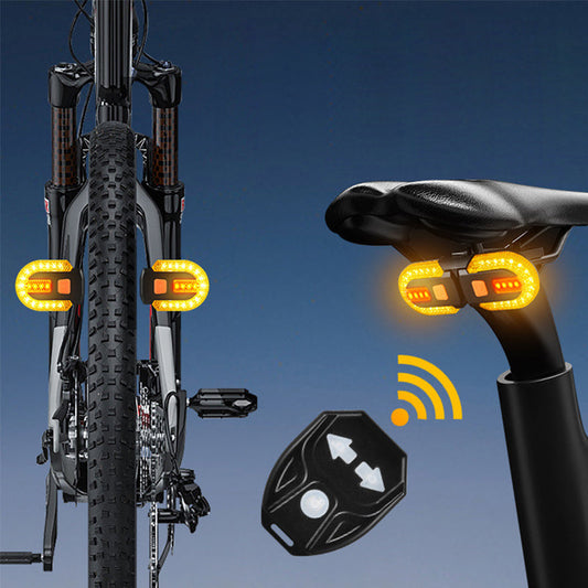🚴 50% OFF NOW! 🔦 Bicycle Wireless Remote Control Turning Tail Light – Auto Brake Sensor, 30+ Light Modes & USB Rechargeable ⚡