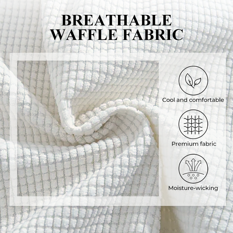 Men's Casual Waffle Knit Drawstring Shorts