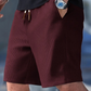 Men's Casual Waffle Knit Drawstring Shorts