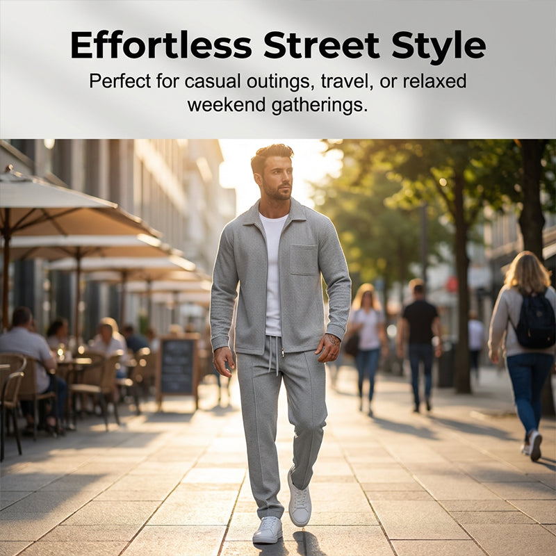 🔥Limited-time offer-Casual Long Sleeve Jacket & Pants Set