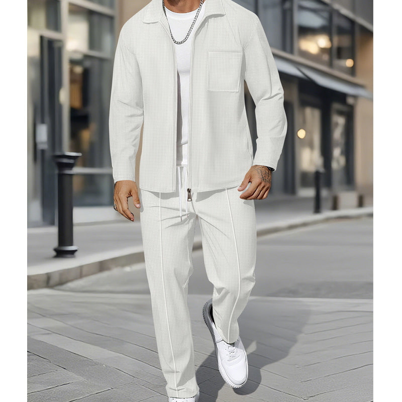 🔥Limited-time offer-Casual Long Sleeve Jacket & Pants Set
