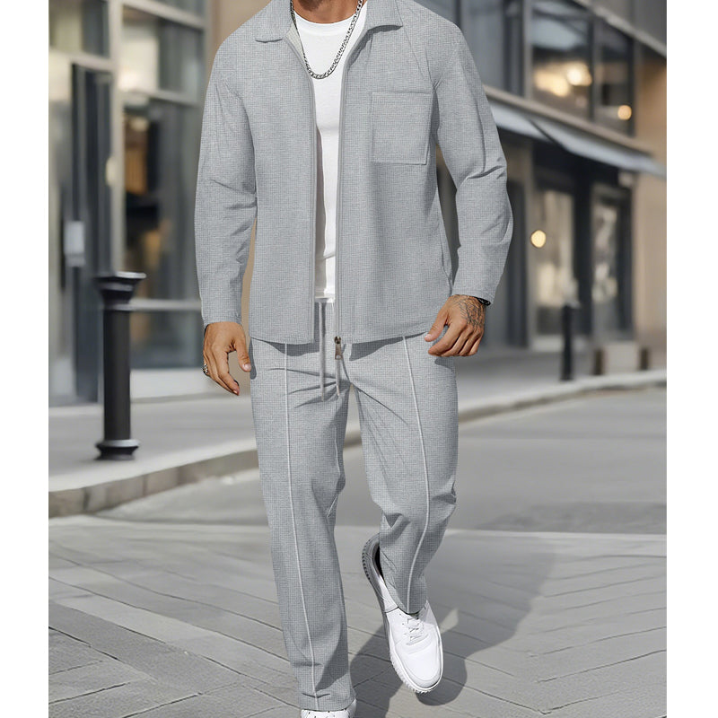 🔥Limited-time offer-Casual Long Sleeve Jacket & Pants Set