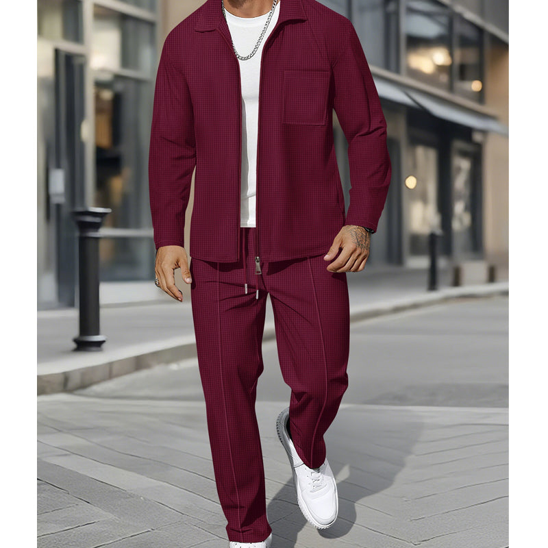 🔥Limited-time offer-Casual Long Sleeve Jacket & Pants Set