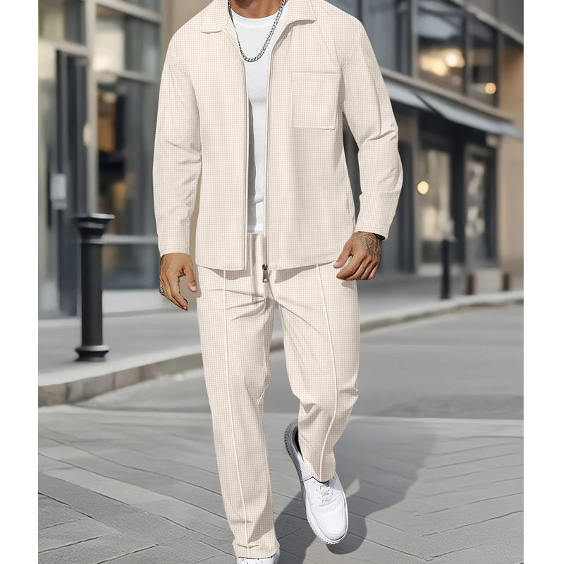 🔥Limited-time offer-Casual Long Sleeve Jacket & Pants Set