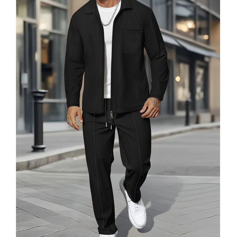 🔥Limited-time offer-Casual Long Sleeve Jacket & Pants Set