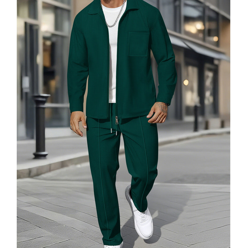 🔥Limited-time offer-Casual Long Sleeve Jacket & Pants Set