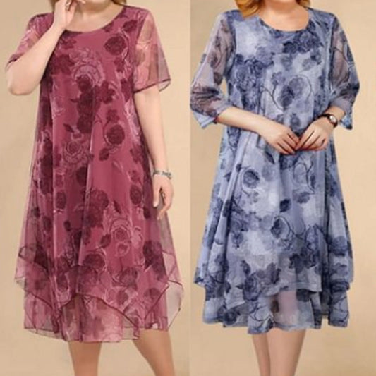 Women's Elegant Casual Lightweight Printed Dress