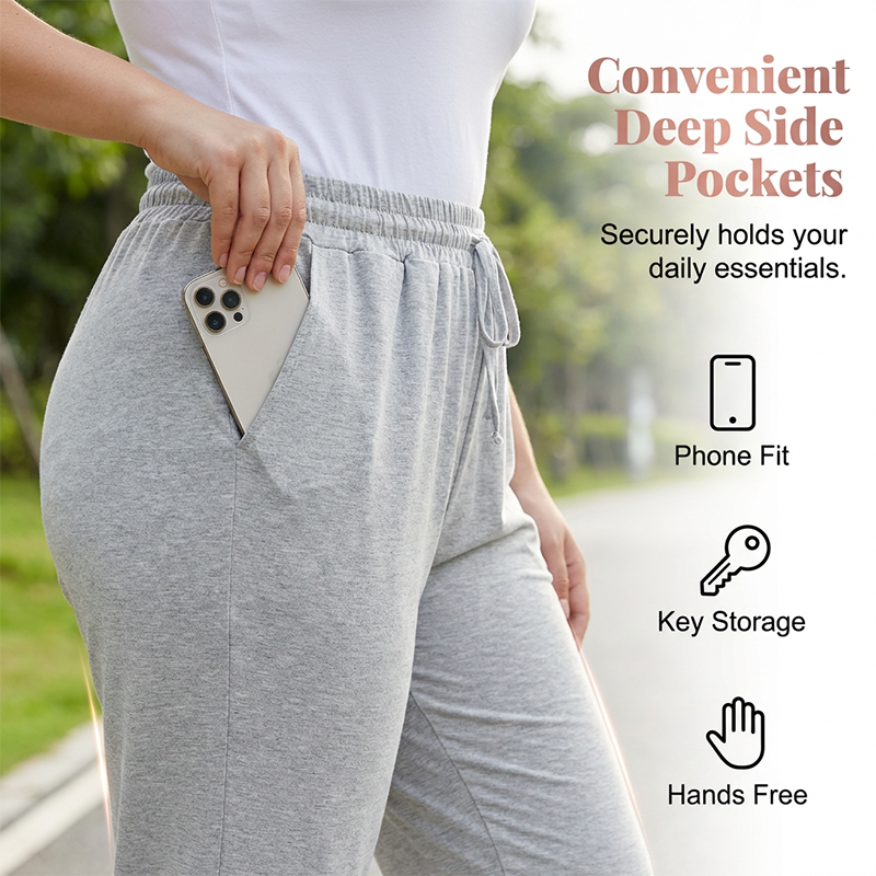 Women's Casual Capri Pants with Pockets