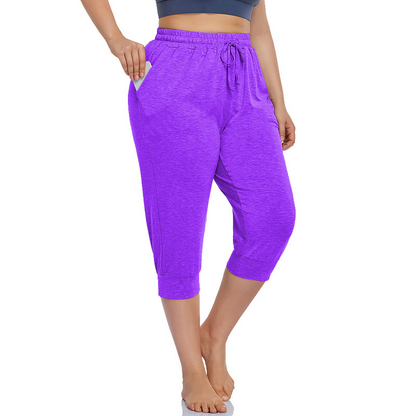 Women's Casual Capri Pants with Pockets