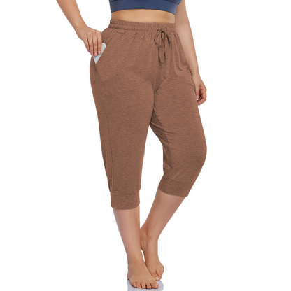 Women's Casual Capri Pants with Pockets