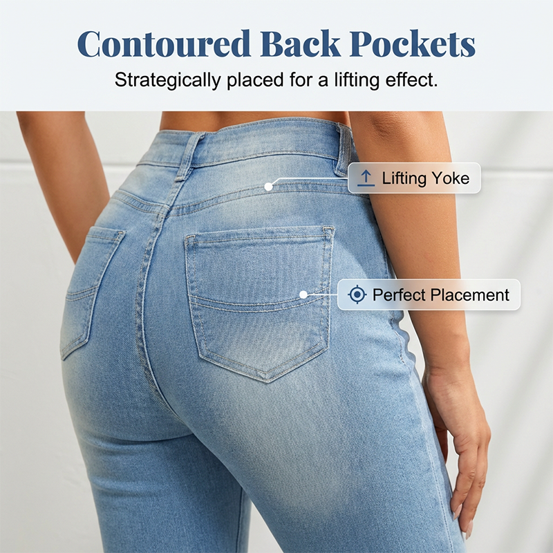 Women's High-Waist Slim-Fit Capri Jeans