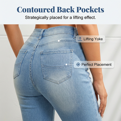 Women's High-Waist Slim-Fit Capri Jeans