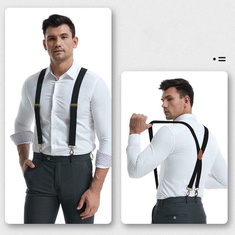 📢LAST DAY BUY 2 GET 1 FREE!⏰Men's X-Back Suspenders with Hook Clips