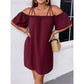 🔥HOT SALE 50% OFF!👗 Women's Elegant Solid Color Mini Dress