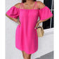 🔥HOT SALE 50% OFF!👗 Women's Elegant Solid Color Mini Dress