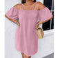 🔥HOT SALE 50% OFF!👗 Women's Elegant Solid Color Mini Dress