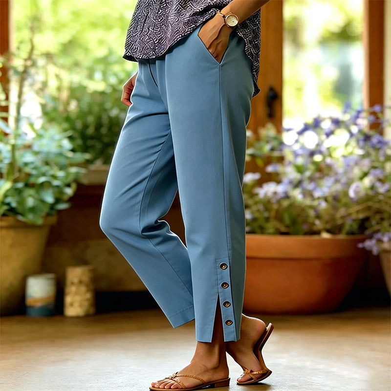 🔥2026 Hot Sale 50% OFF✨Summer Breathable Cropped Trousers with Pockets