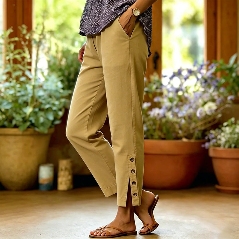 🔥2026 Hot Sale 50% OFF✨Summer Breathable Cropped Trousers with Pockets