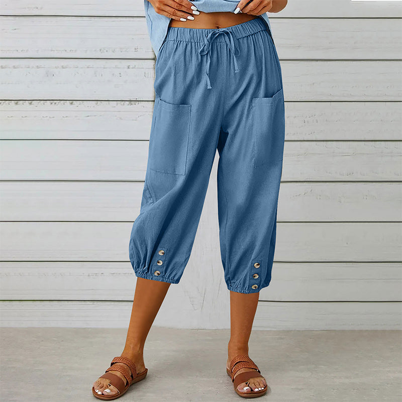 Women's Casual Capri Pants with Pockets