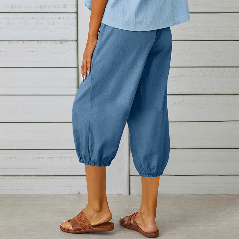 Women's Casual Capri Pants with Pockets