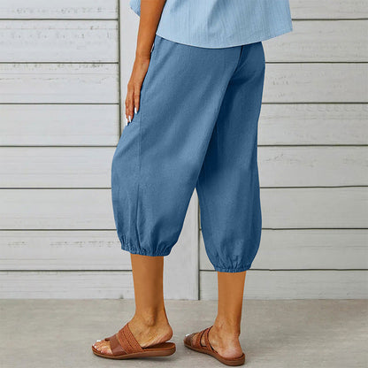 Women's Casual Capri Pants with Pockets