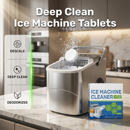 🎉 2026 Sale — Over 27100 Sold! ⏰Universal Ice Maker Cleaner Tablets｜Descaling & Deodorizing Cleaning Tablets for Home & Commercial Ice Machines ✨