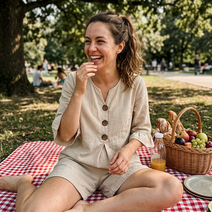 ☀️Women's Casual Soft Cotton Two-Piece Outfit – Cozy All-Match Loungewear & Daily Wear