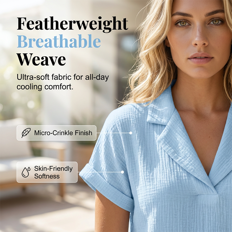 ⌛Limited-time offer-Women's Loose Fit Summer Knit Tee