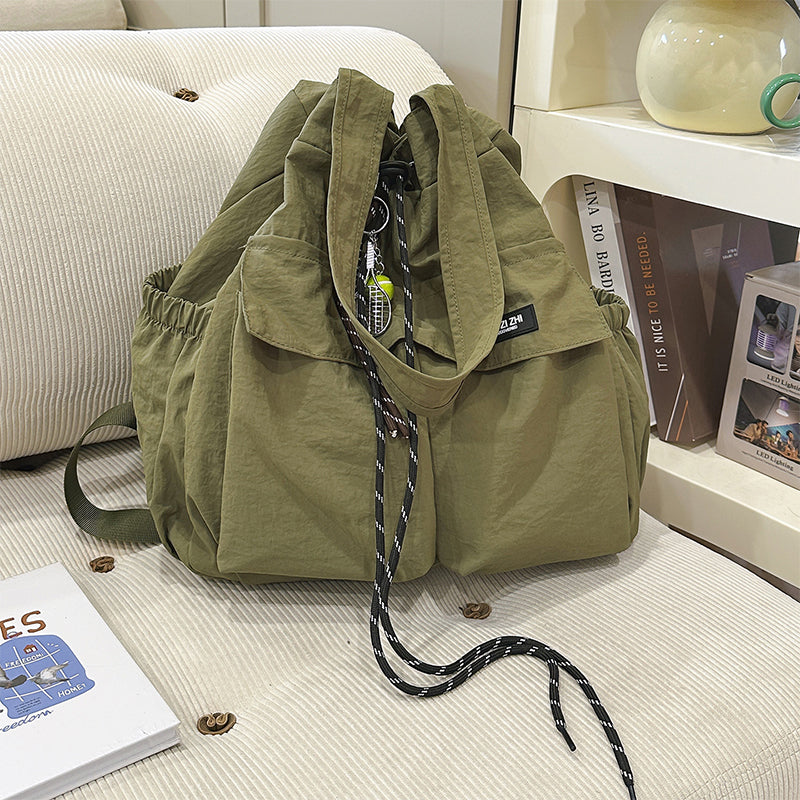 Large-Capacity Drawstring Convertible Tote Backpack