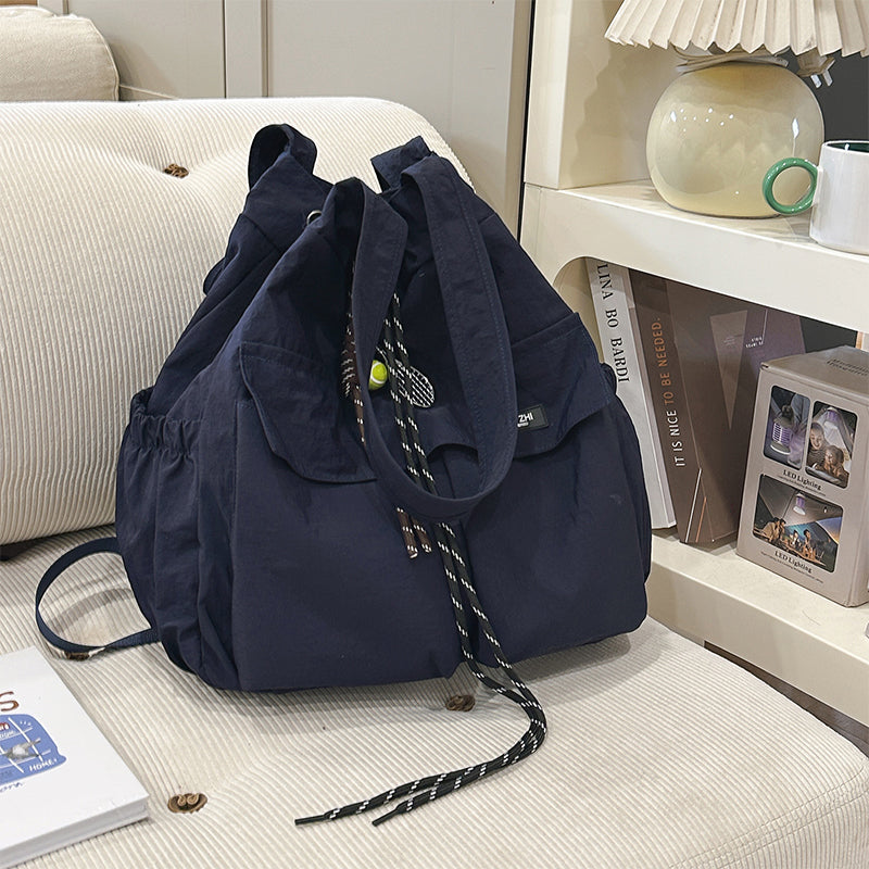 Large-Capacity Drawstring Convertible Tote Backpack