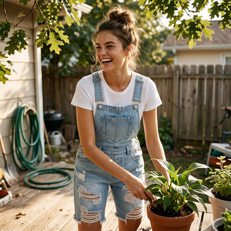 ✨🛍️Fresh Drop - Classic Denim Overall Shorts