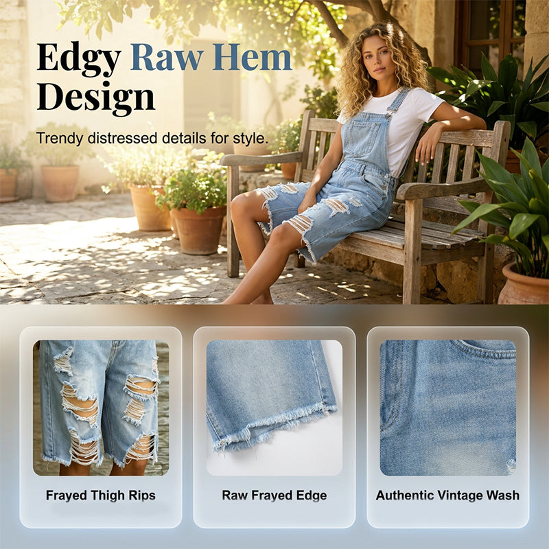 ✨🛍️Fresh Drop - Classic Denim Overall Shorts
