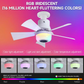 🔥💡 LAST DAY – 50% OFF!Smart Ceiling Fan Light – Bluetooth Speaker, 16M RGB Colors, E27 fit – breeze & beats in one. 🎵🌀✨