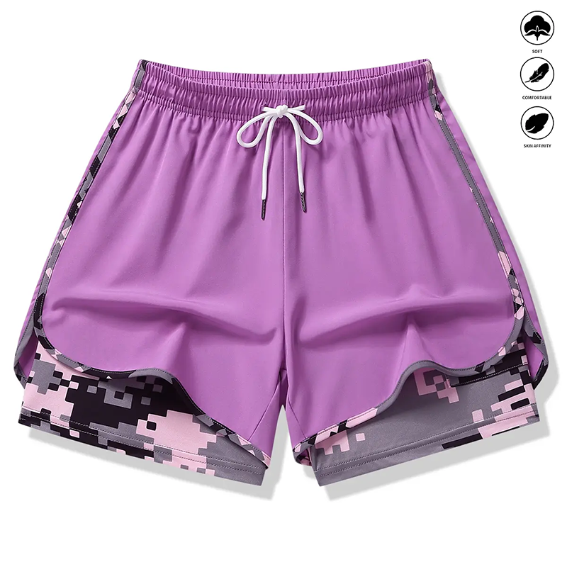 🎉 2026 Sale — Over 30,000 Sold! 🏃‍♀️ Women's Casual Athletic Shorts with Built-in Liner – 2-in-1 Design 💪