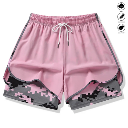 🎉 2026 Sale — Over 30,000 Sold! 🏃‍♀️ Women's Casual Athletic Shorts with Built-in Liner – 2-in-1 Design 💪