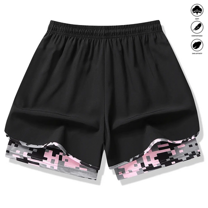 🎉 2026 Sale — Over 30,000 Sold! 🏃‍♀️ Women's Casual Athletic Shorts with Built-in Liner – 2-in-1 Design 💪