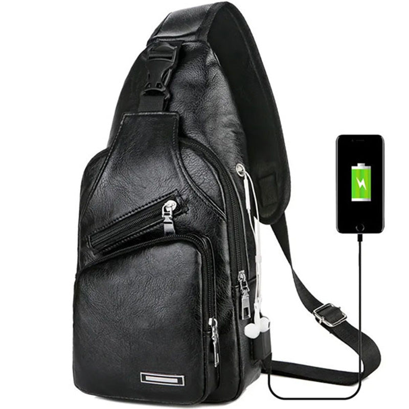 ⏳Time-Limited Special⏰Exquisite Gift - Men's Multifunctional High Quality Leather Chest Bag