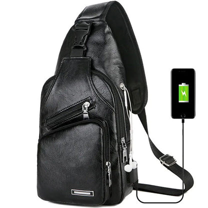 ⏳Time-Limited Special⏰Exquisite Gift - Men's Multifunctional High Quality Leather Chest Bag