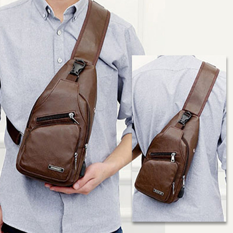 ⏳Time-Limited Special⏰Exquisite Gift - Men's Multifunctional High Quality Leather Chest Bag