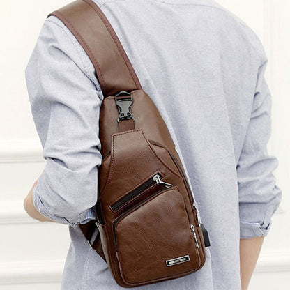 ⏳Time-Limited Special⏰Exquisite Gift - Men's Multifunctional High Quality Leather Chest Bag
