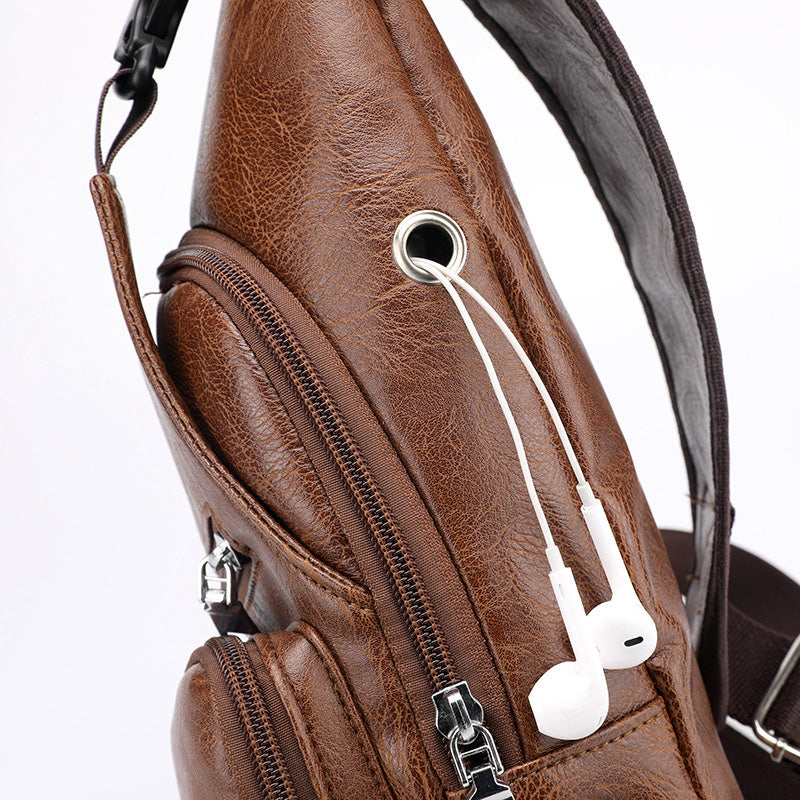 ⏳Time-Limited Special⏰Exquisite Gift - Men's Multifunctional High Quality Leather Chest Bag