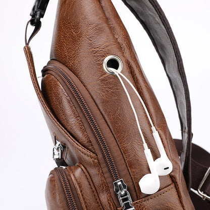 ⏳Time-Limited Special⏰Exquisite Gift - Men's Multifunctional High Quality Leather Chest Bag