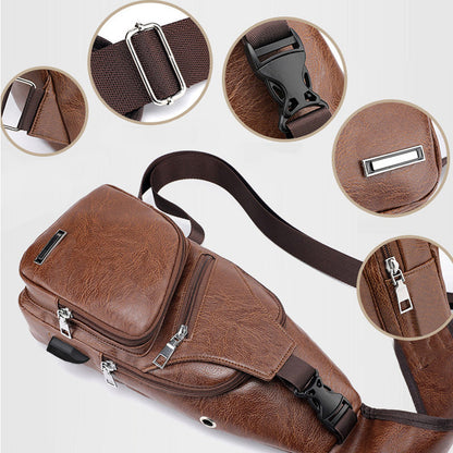 ⏳Time-Limited Special⏰Exquisite Gift - Men's Multifunctional High Quality Leather Chest Bag