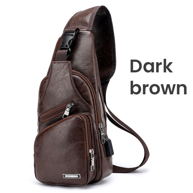 ⏳Time-Limited Special⏰Exquisite Gift - Men's Multifunctional High Quality Leather Chest Bag