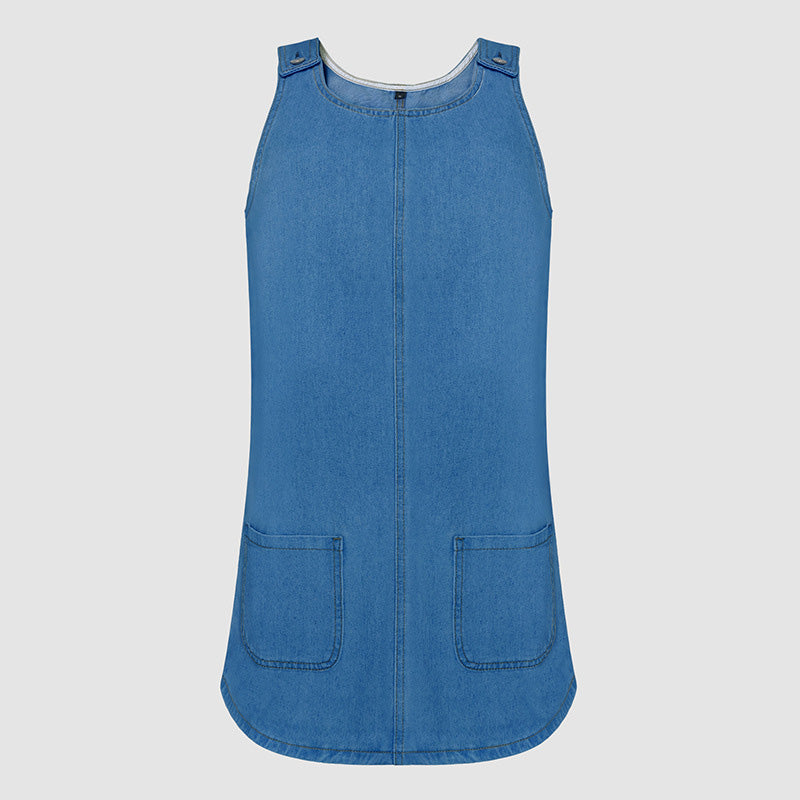 👗💙 Women’s Casual Denim Strap Dress – 50% OFF! Lightweight denim, adjustable straps, perfect for warm days and casual looks. 🔥☀️