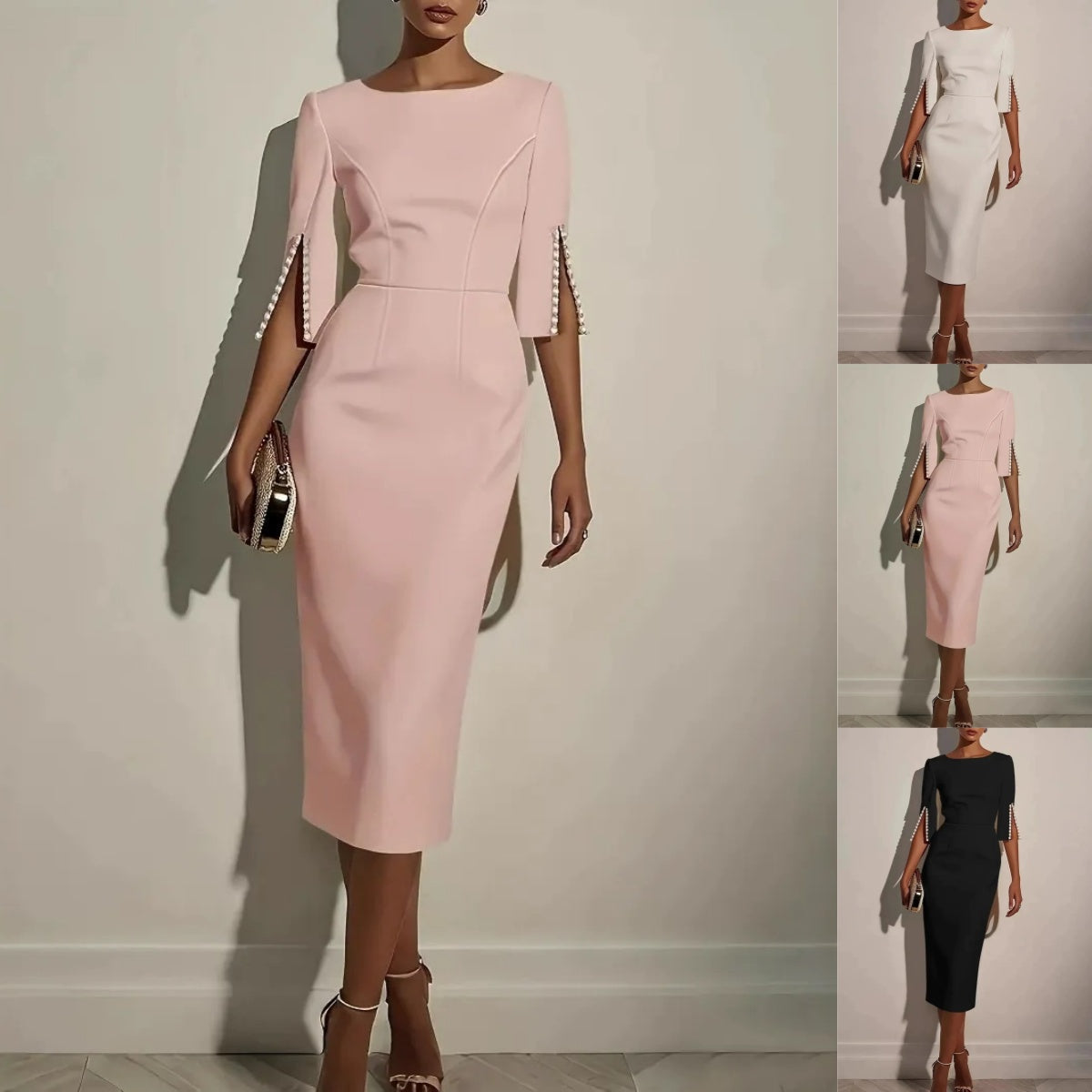 ✨New Arrival✨Sophisticated Pencil Dress – Straight Cut Design for Effortless